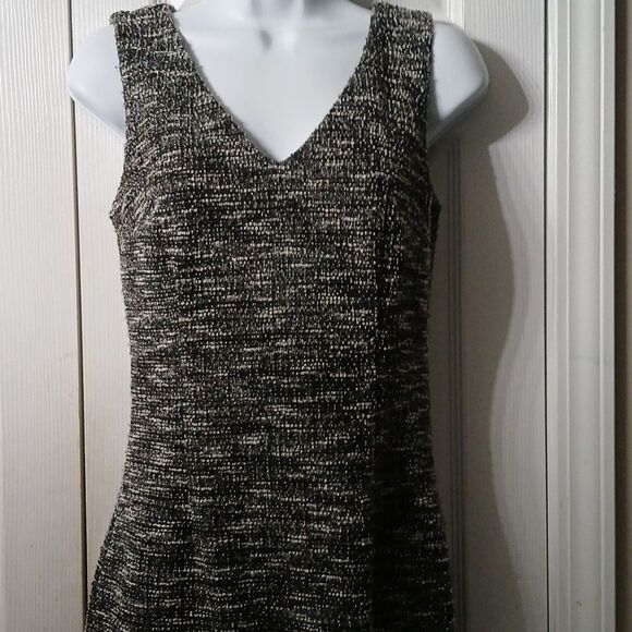 Ann Taylor Factory black white tweed sleeveless dress Sz 0 NWOT - Picture 3 of 8